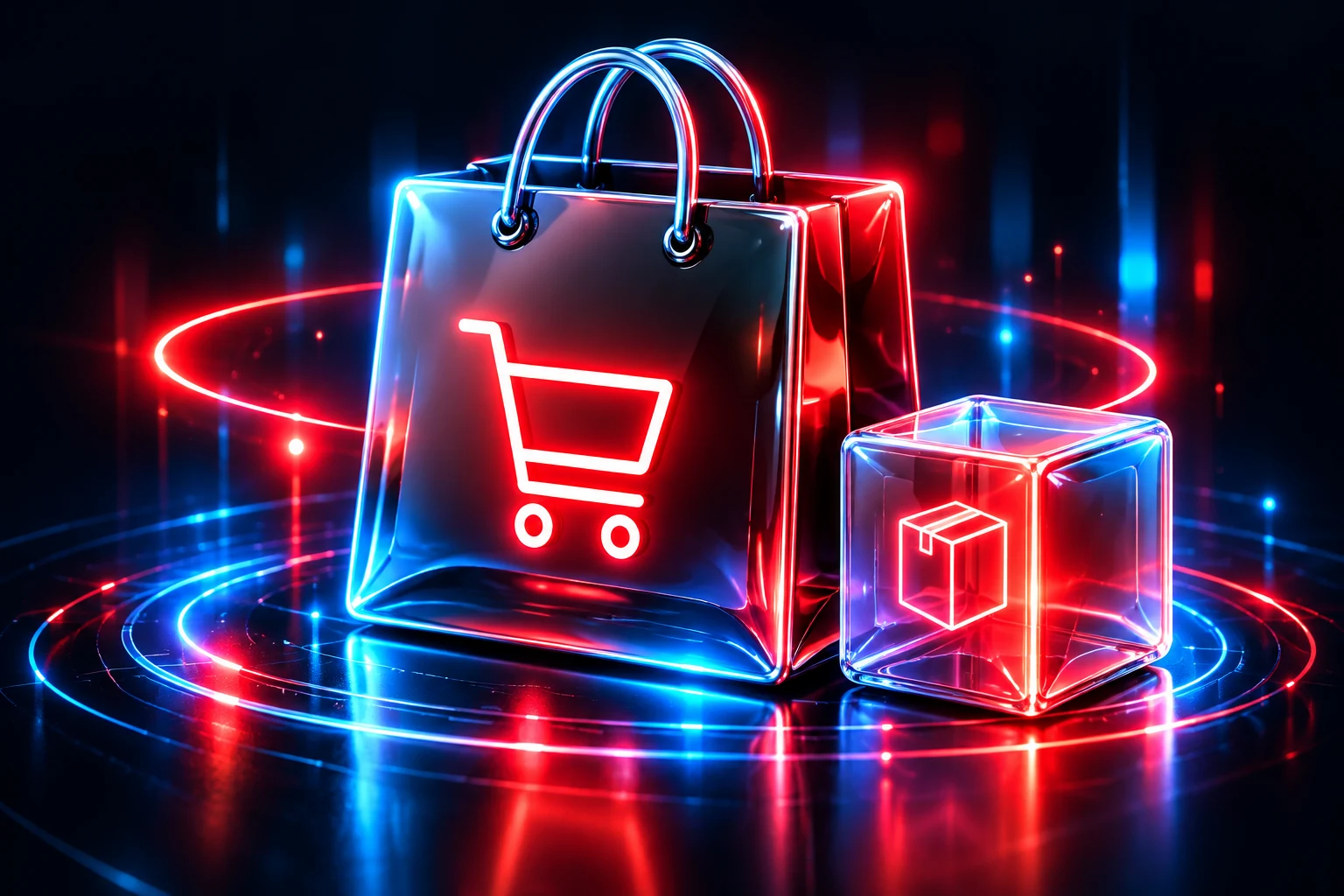 E-commerce — illustration 3D AminoDev