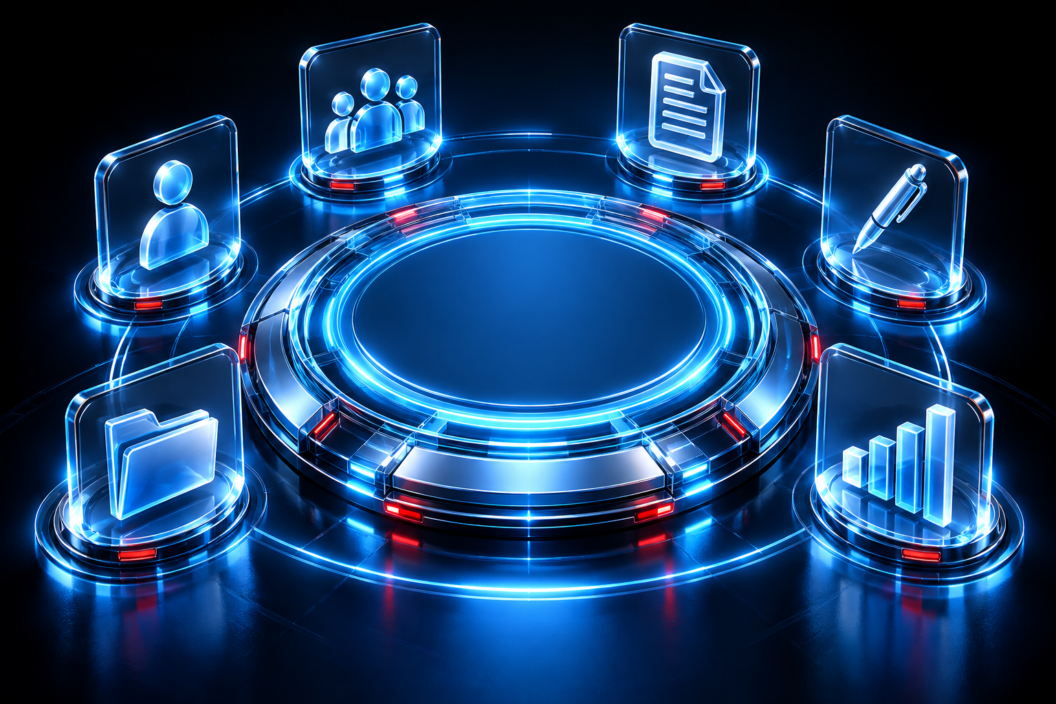 Cockpit CRM Assurance en orbite, illustration 3D